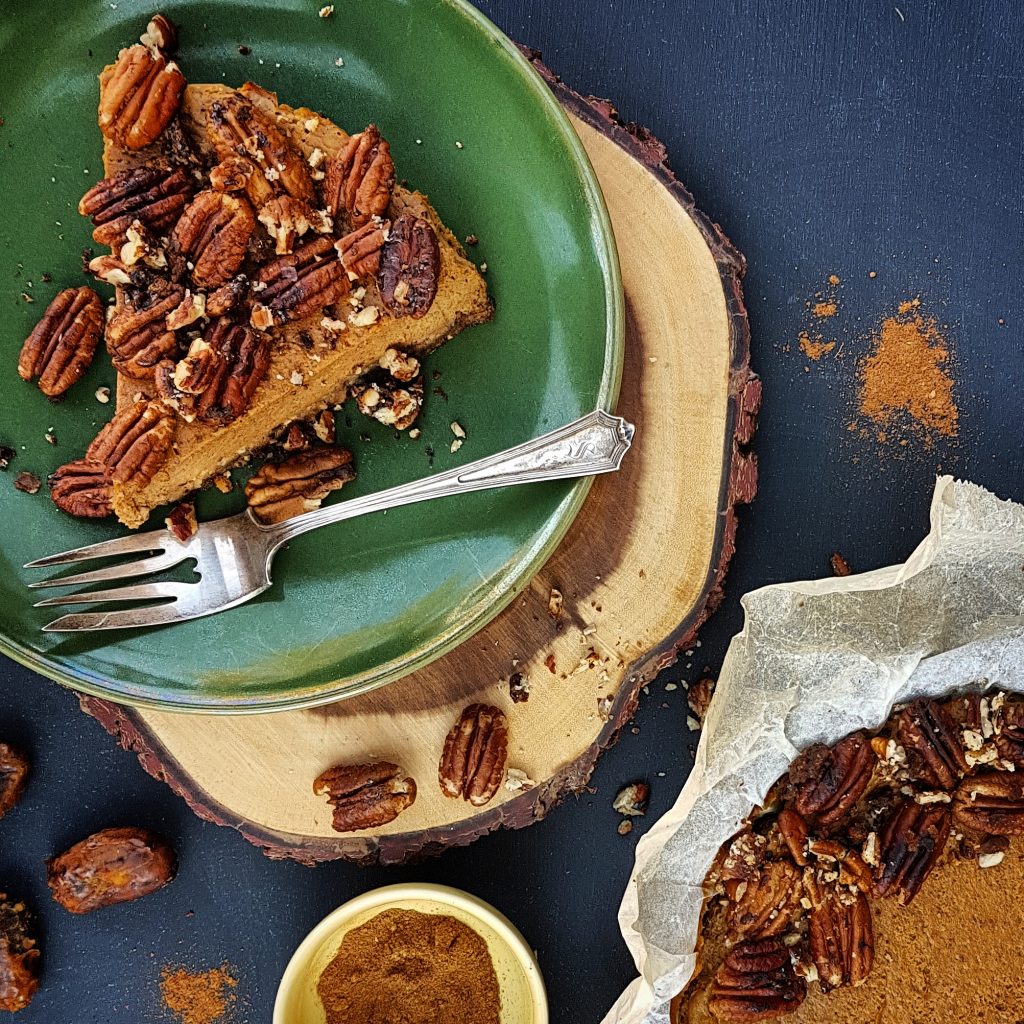 Spiced Pumpkin Pie With Candied Pecans Gluten Free And Paleo