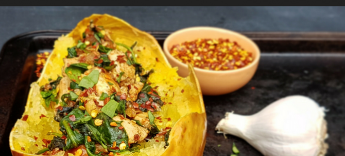 Sweet & Spicy Ginger Chicken Squash Bowl (Gluten-Free & Paleo)